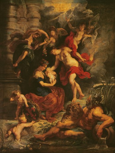 メディチサイクル：マリー・ド・メディチの誕生（1573-1647）1573年4月26日、1621-25 作： Peter Paul Rubens